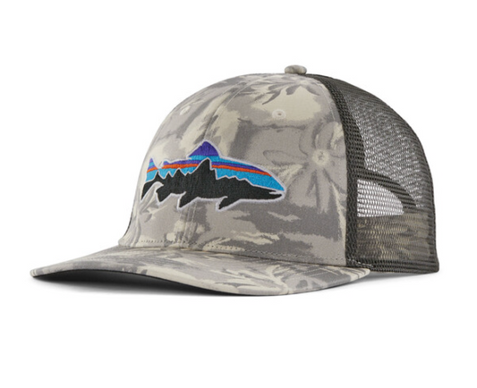 Patagonia Fitz Roy Trout Trucker Hat - Cliffs and Waves: Natural
