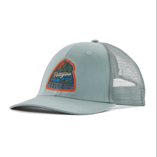 Patagonia Take a Stand Trucker Hat - Bayou Badge: Thermal Blue