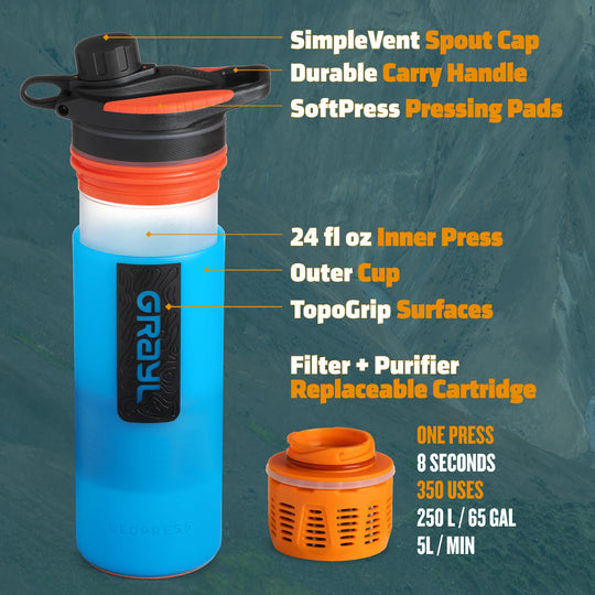 Grayl 24oz GeoPress Purifier Bottle