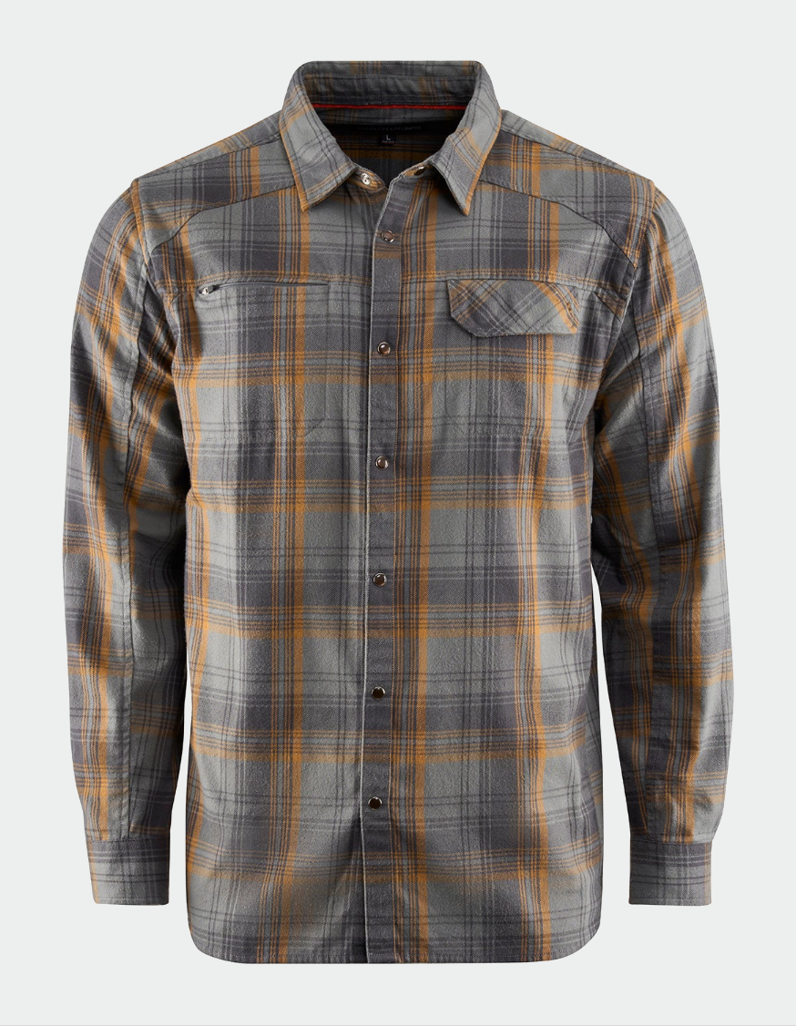 Grundens Dispatch Flannel Shirt - Smoke Plaid