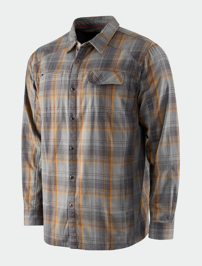 Grundens Dispatch Flannel Shirt - Smoke Plaid