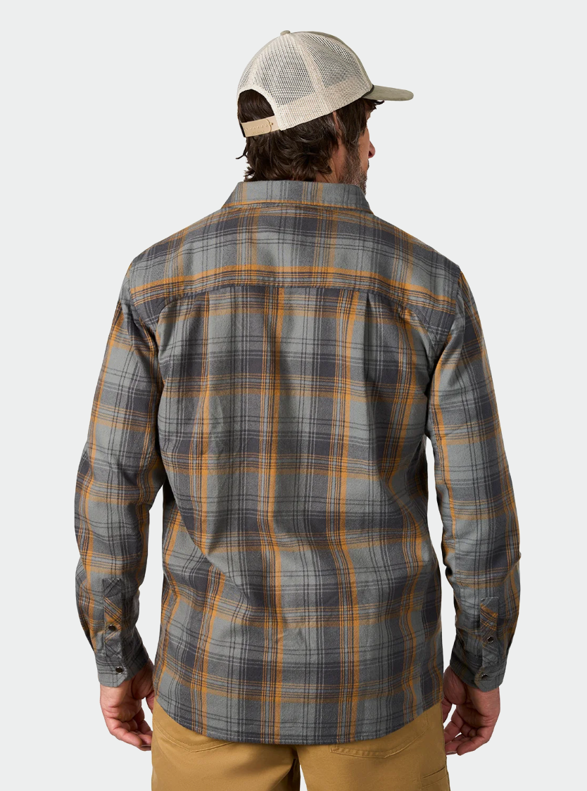 Grundens Dispatch Flannel Shirt - Smoke Plaid