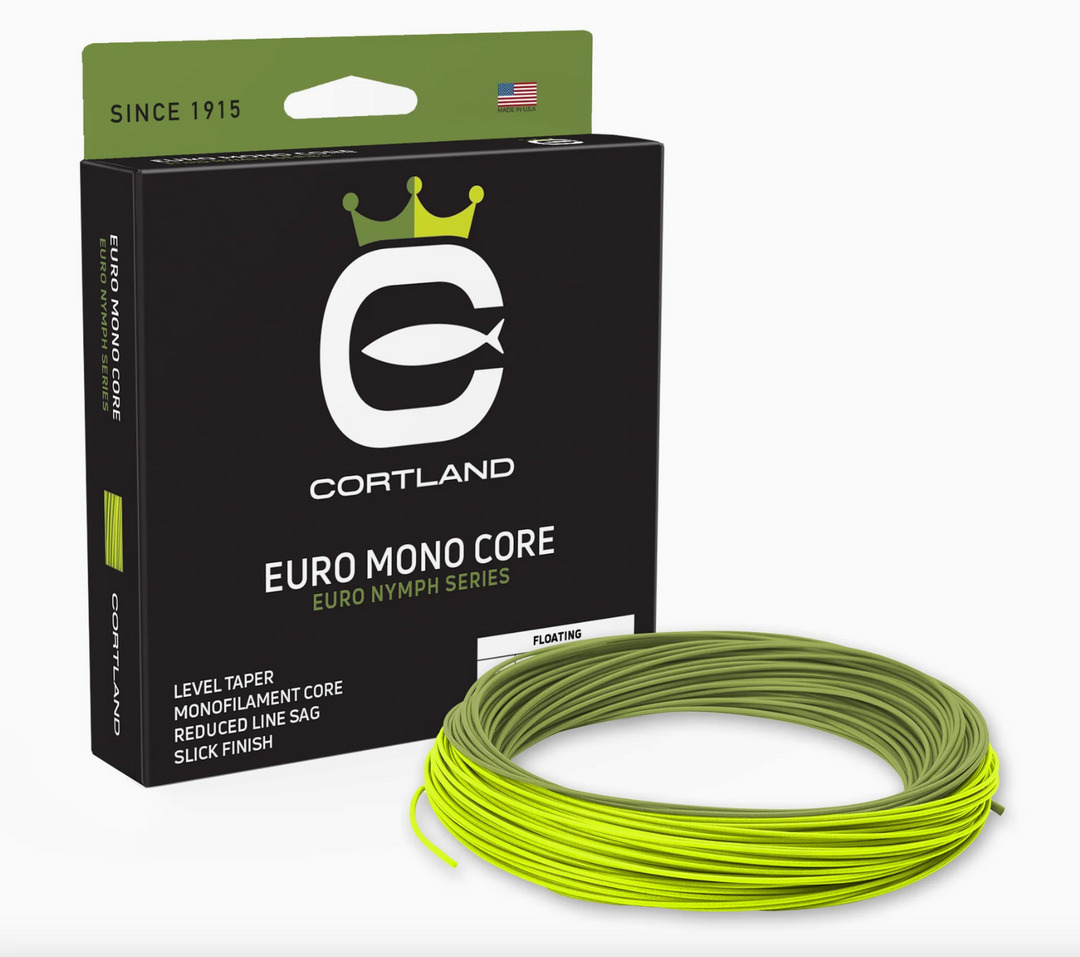 Cortland Euro Nymph Mono Core .022 Level Gecko Green/Chartreuse Fly Line