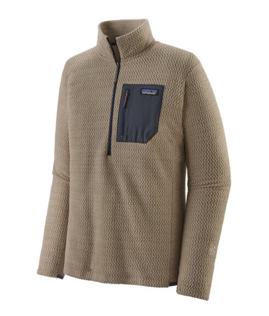 Patagonia Men's R1 Air Zip-Neck - Oar Tan