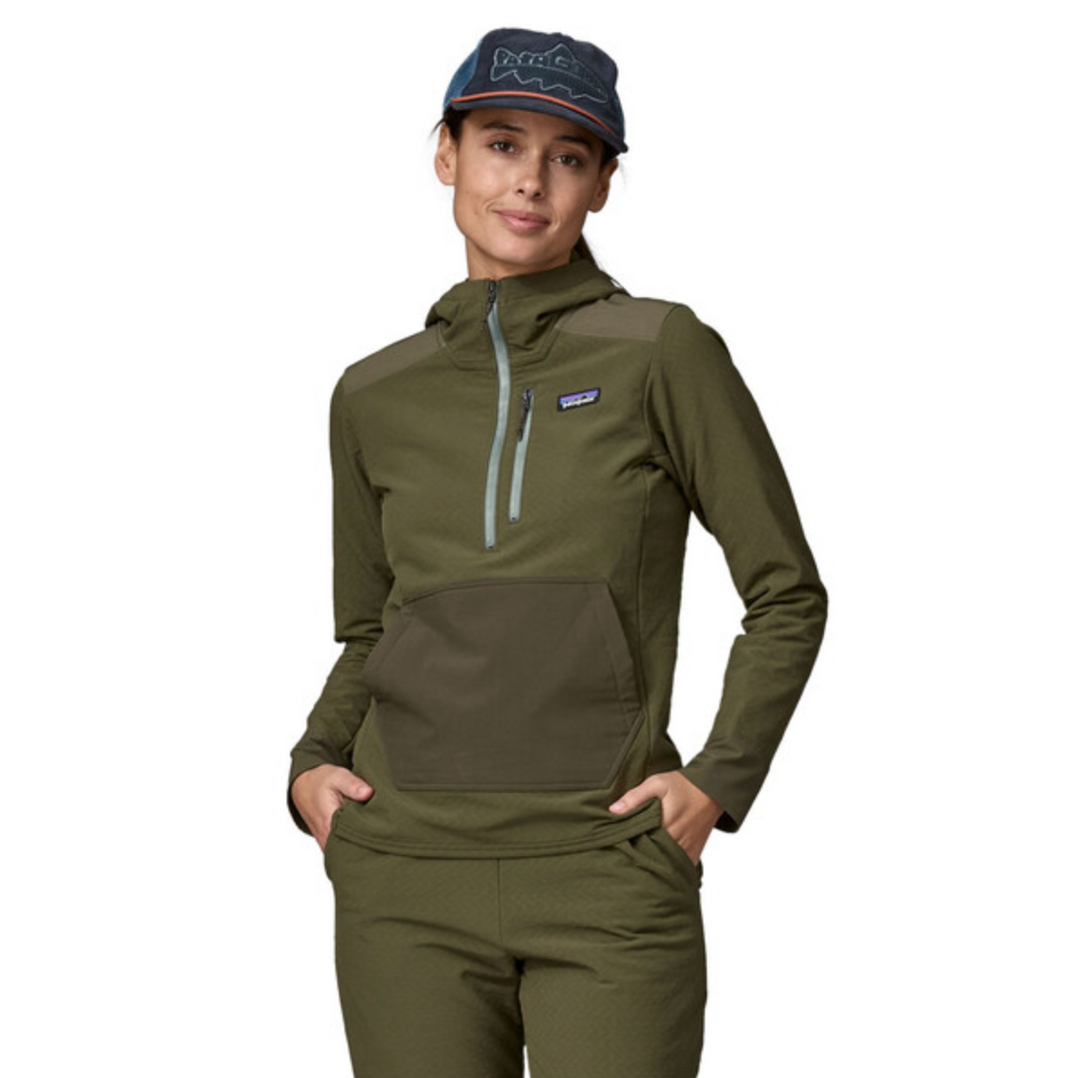 Patagonia Women's R2 CrossStrata Pullover - Pine Needle Green