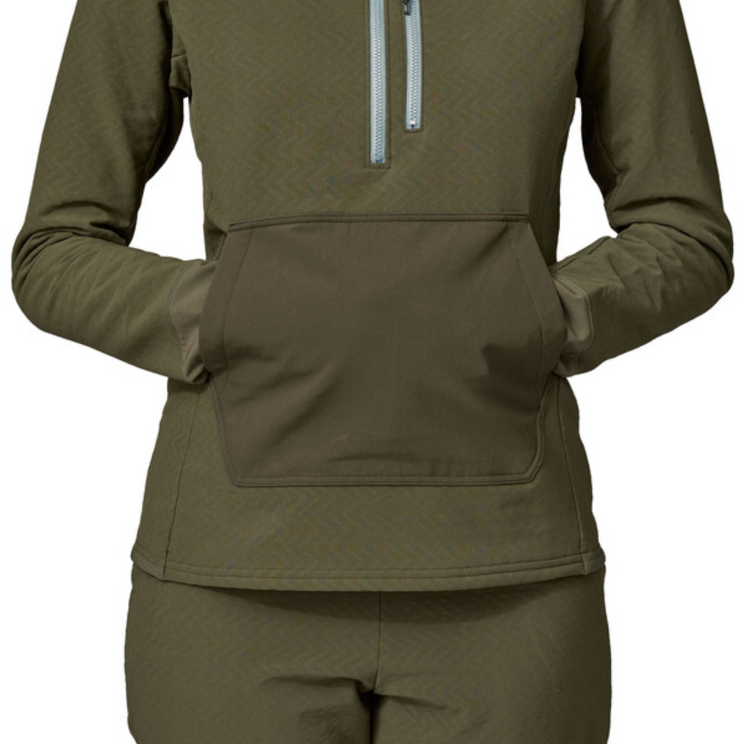 Patagonia Women's R2 CrossStrata Pullover - Pine Needle Green