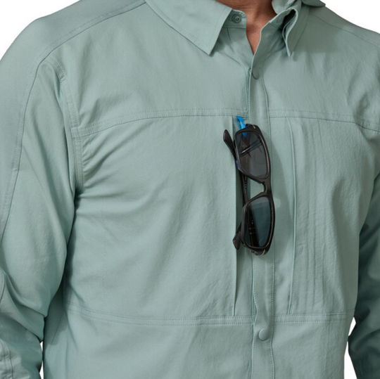 Patagonia Men's River Rambler Hybrid Sun Hoody Crisp Grey