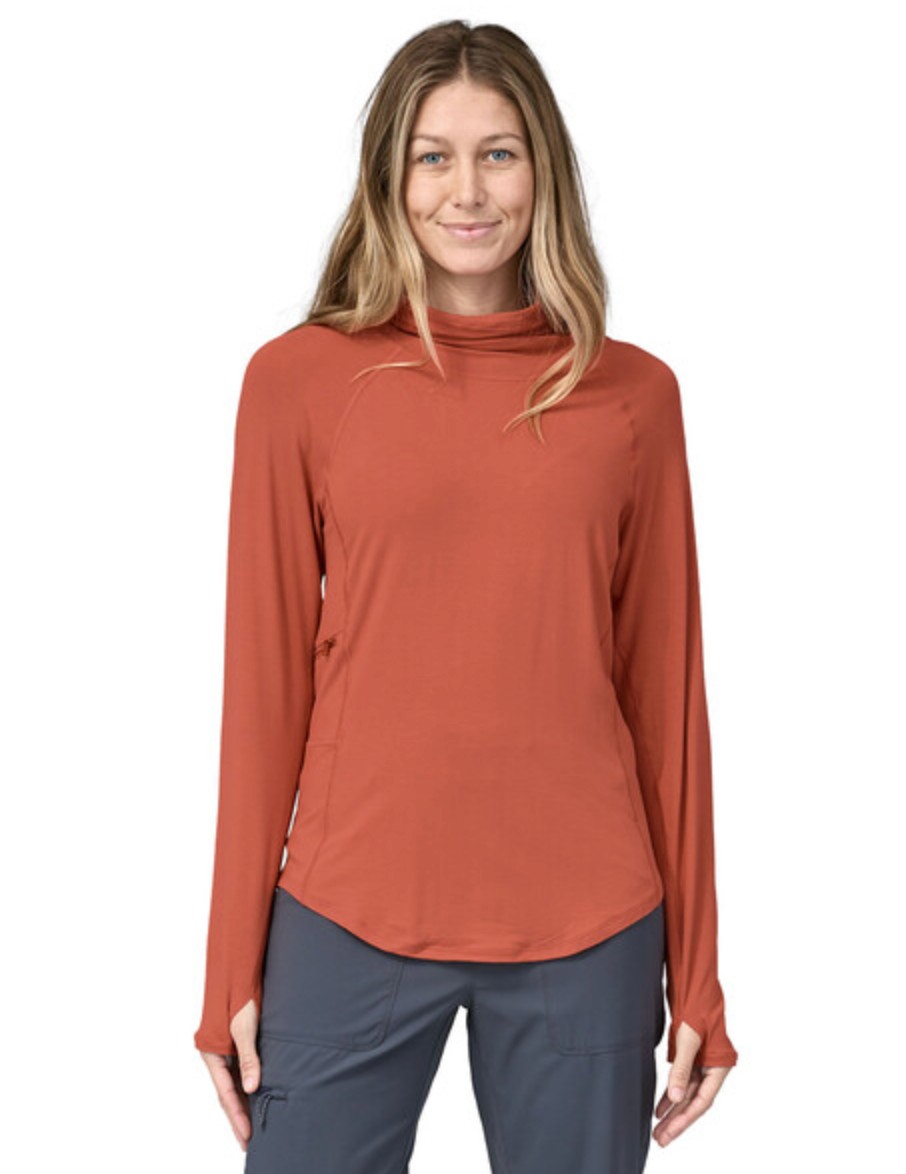 Patagonia Women s Tropic Comfort Natural UPF Shirt Quartz Coral