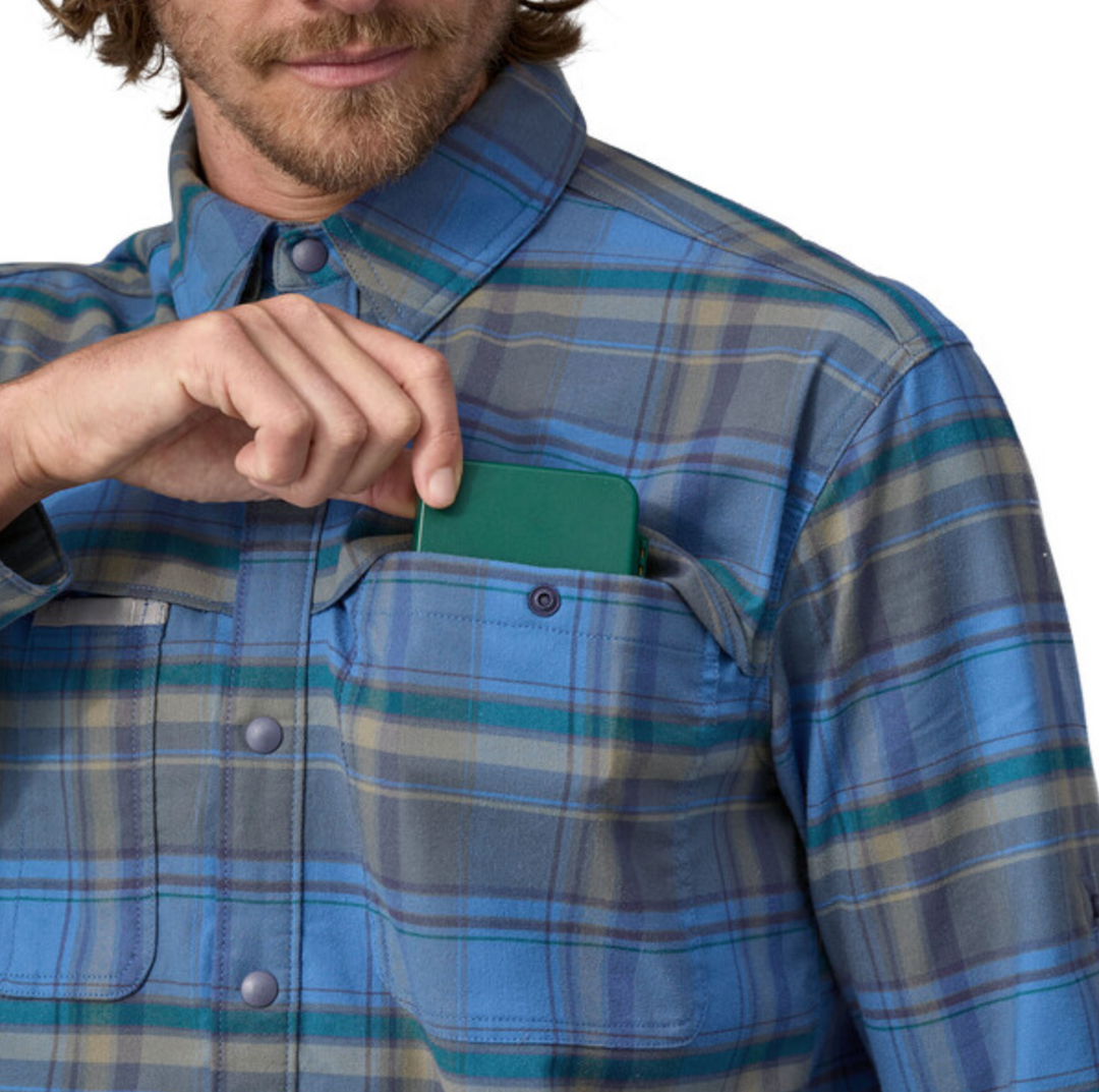Patagonia Men's Early Rise Stretch Shirt Whitney: Smolder Blue Sale