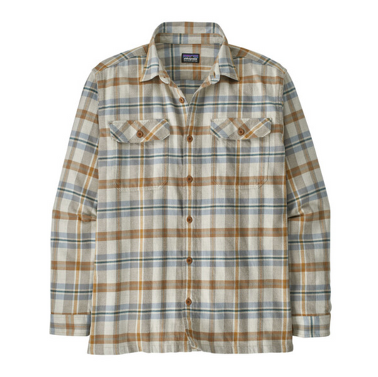 Patagonia Men's Long-Sleeved Organic Cotton Midweight Fjord Flannel Shirt - Fields: Natural - XX-Large