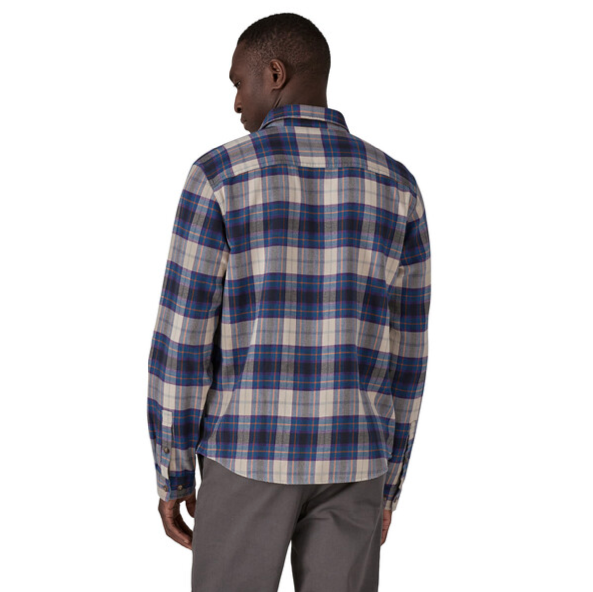 Patagonia Men's Long-Sleeved Lightweight Fjord Flannel Shirt - Spotter: Endless Blue