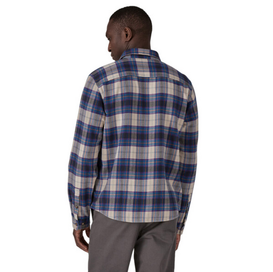 Patagonia Men's Long-Sleeved Lightweight Fjord Flannel Shirt - Spotter: Endless Blue Sale