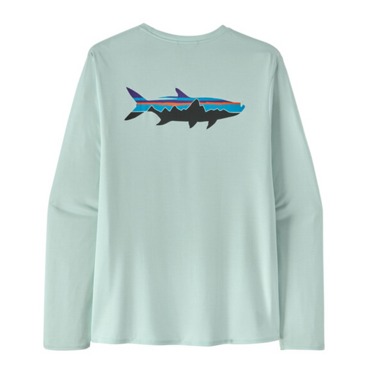 Patagonia Men's Long-Sleeved Capilene Cool Daily Graphic Shirt - Waters - Fitz Roy Tarpon: Wispy Green X-Dye