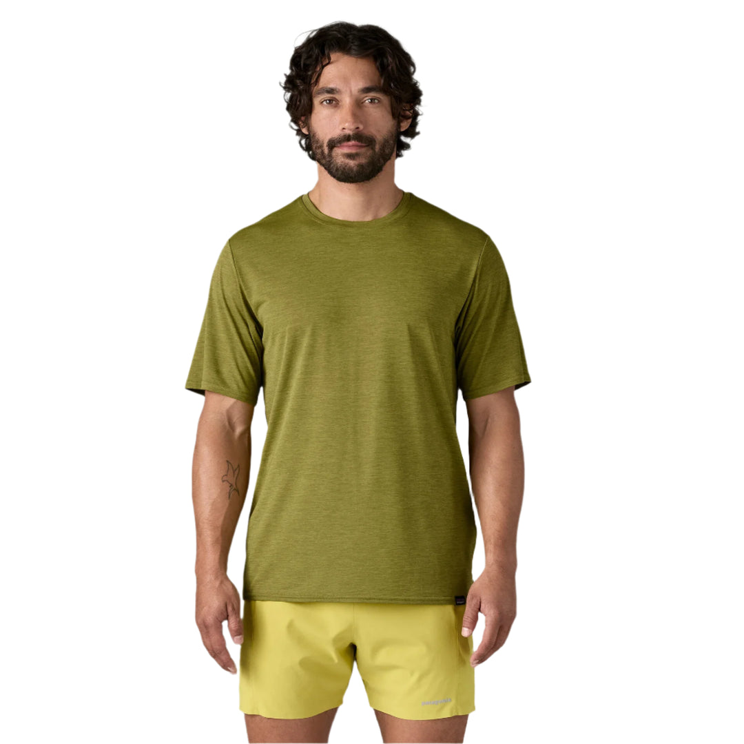 Patagonia Men's Cap Cool Daily Shirt Pumice - Graze Green - Light Graze Green X-Dye