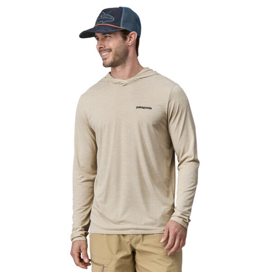 Patagonia Men's Capilene Cool Daily Graphic Hoody - Fitz Roy Trout: Pumice X-Dye