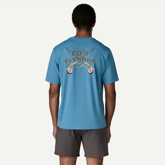 Ed's Fly Shop Logo Tee - Patagonia Capilene Cool Daily Shirt