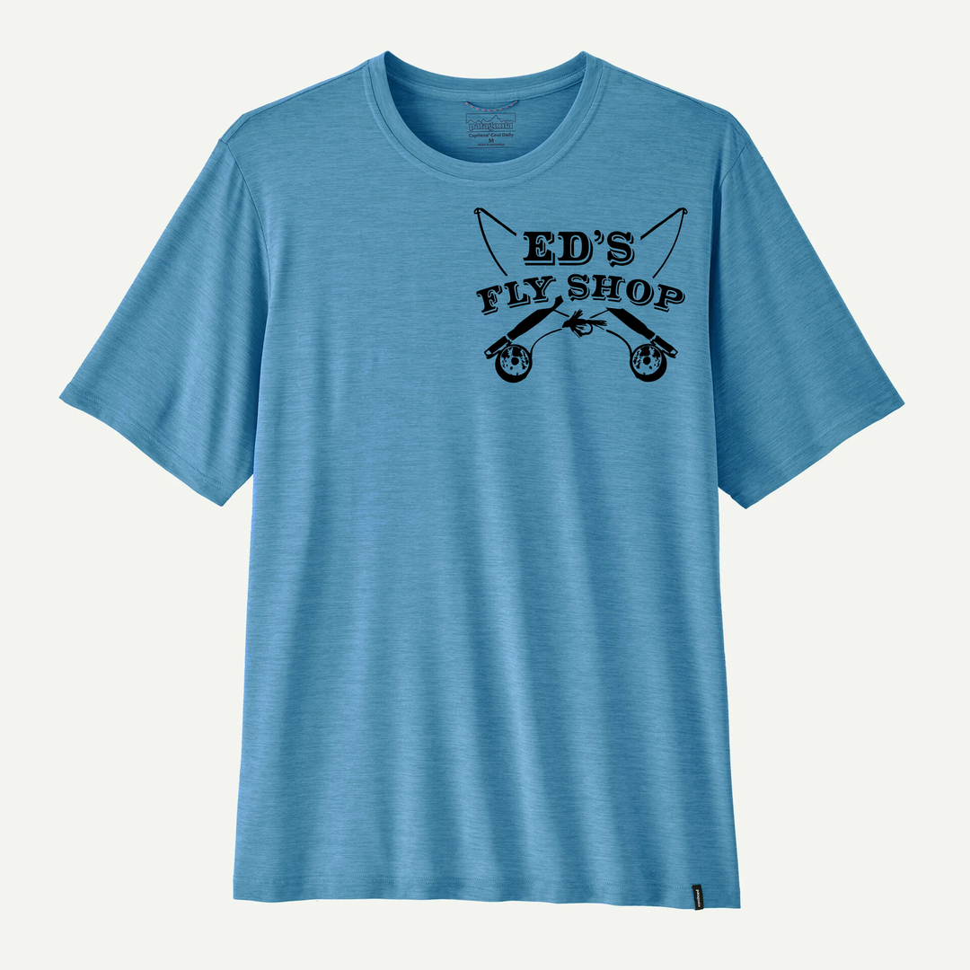 Ed's Fly Shop Logo Tee - Patagonia Capilene Cool Daily Shirt