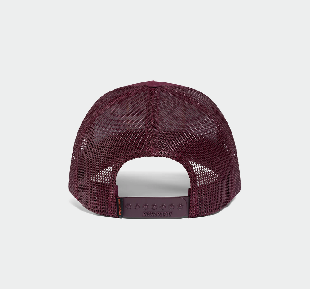 Grundens Trout Patch Trucker - Maroon