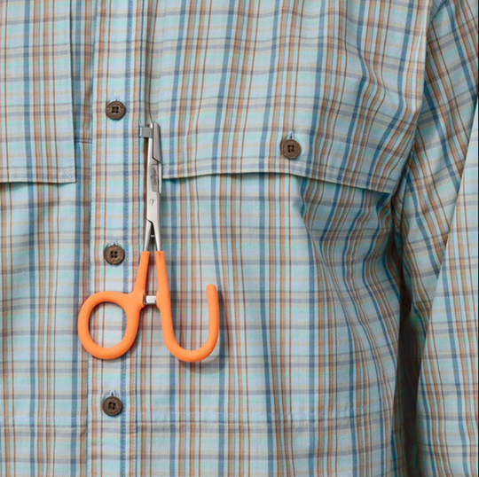 Patagonia Men's Long-Sleeved Island Hopper Shirt - Down River: Steam Blue Sale