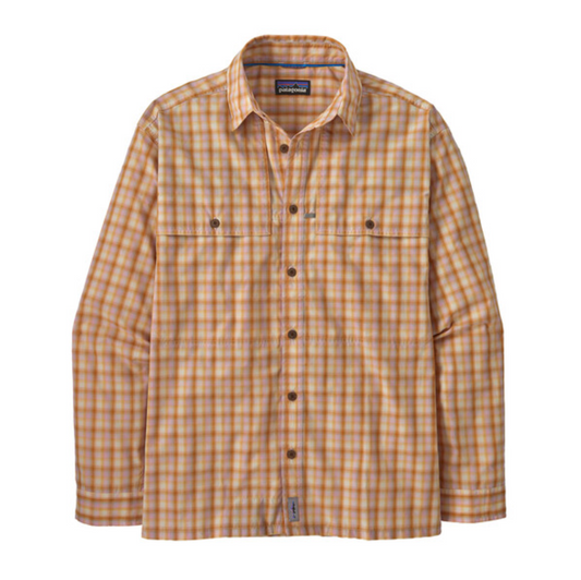 Patagonia Men's Long-Sleeved Island Hopper Shirt - Mirrored: Golden Caramel