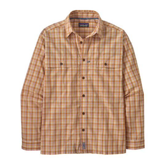 Patagonia Men's Long-Sleeved Island Hopper Shirt - Mirrored: Golden Caramel Sale
