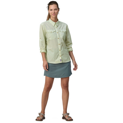 Patagonia Women's Long-Sleeved Sun Stretch Shirt - Over Under Water: Wispy Green