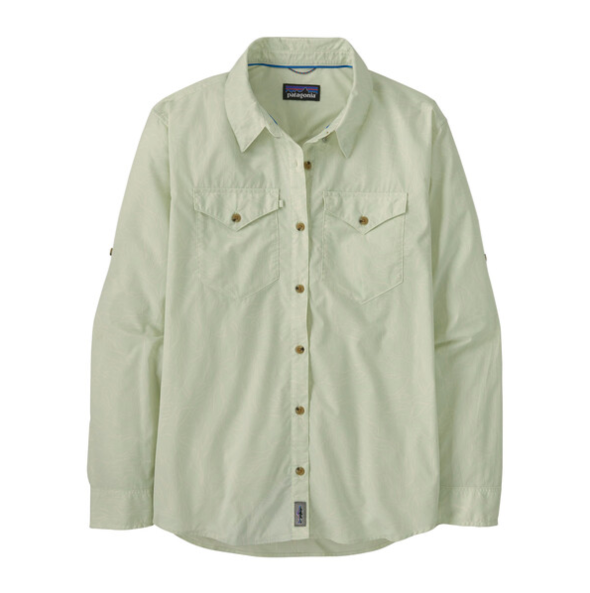 Patagonia Women's Long-Sleeved Sun Stretch Shirt - Over Under Water: Wispy Green Sale