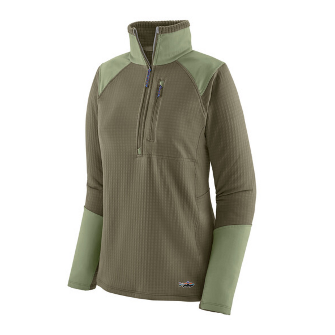 Patagonia Women's Long-Sleeved R1® Fitz Roy Trout 1/4-Zip Garden