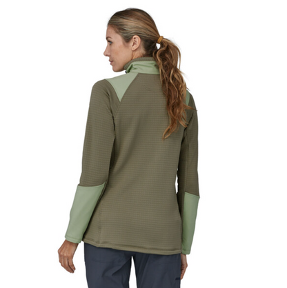Patagonia Women's Long-Sleeved R1® Fitz Roy Trout 1/4-Zip - Garden Green