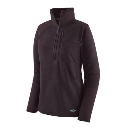 Patagonia Women's Long-Sleeved R1® Fitz Roy Trout 1/4-Zip - Obsidian Plum