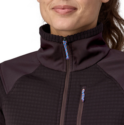 Patagonia Women's Long-Sleeved R1® Fitz Roy Trout 1/4-Zip - Obsidian Plum