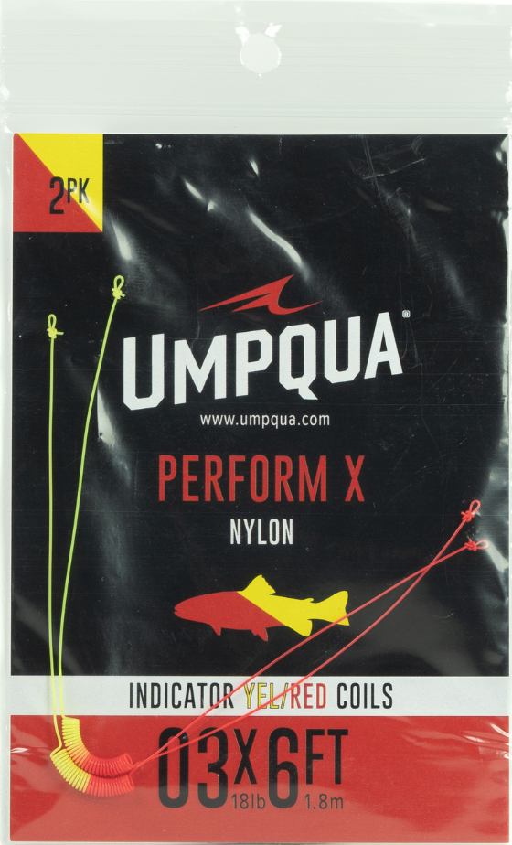 Umpqua Indicator Coil 6ft 2pk yellow/red