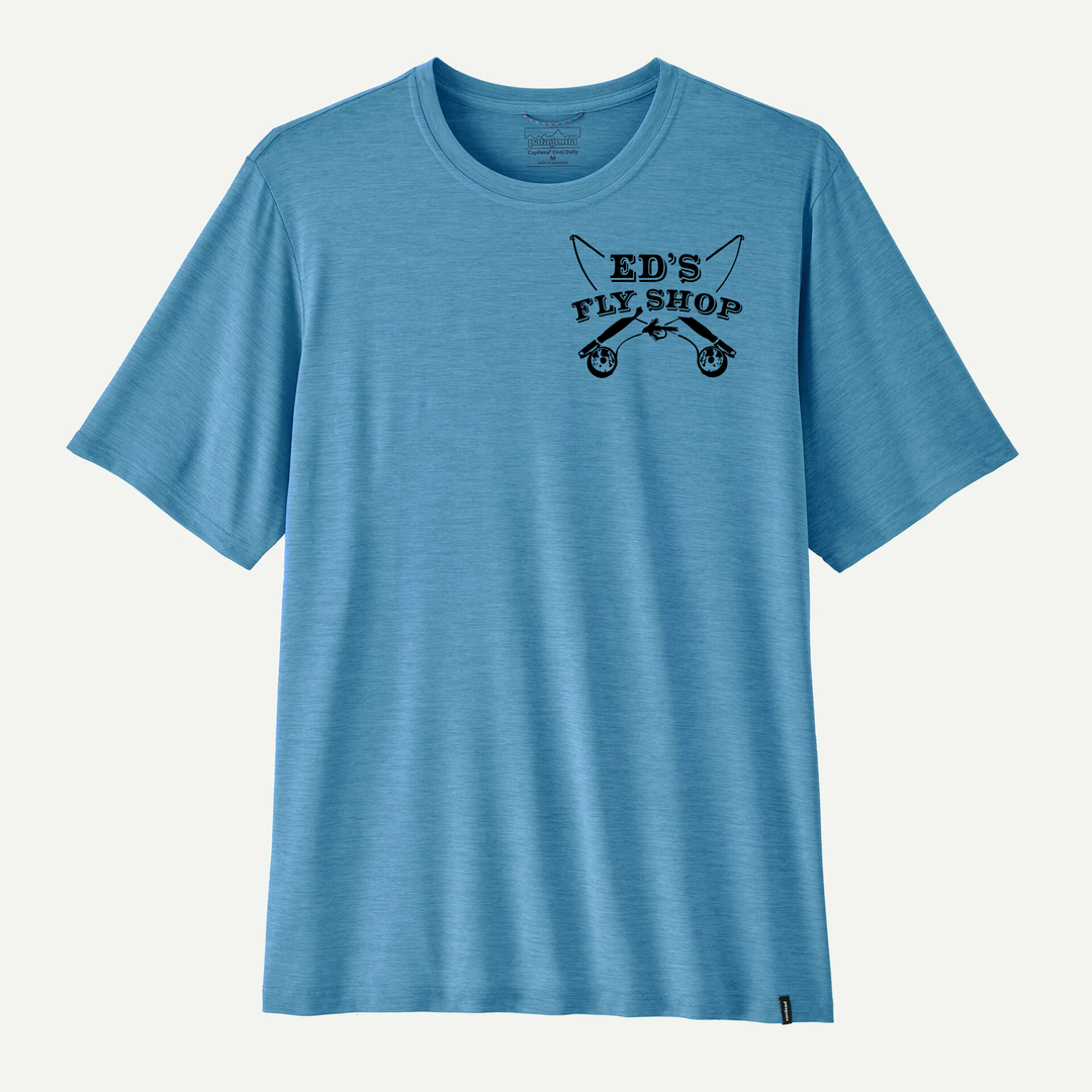 Ed's Fly Shop Logo Tee - Patagonia Capilene Cool Daily Shirt