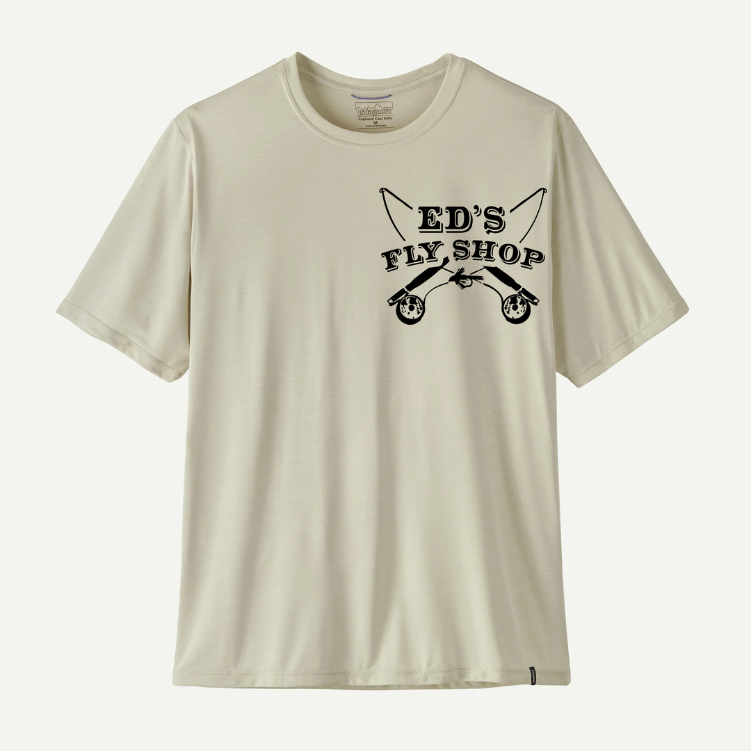 Ed's Fly Shop Logo Tee - Patagonia Capilene Cool Daily Shirt