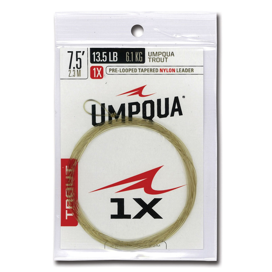 Umpqua Fly Fishing Trout Tapered 7.5' Leader - Fly Fishing