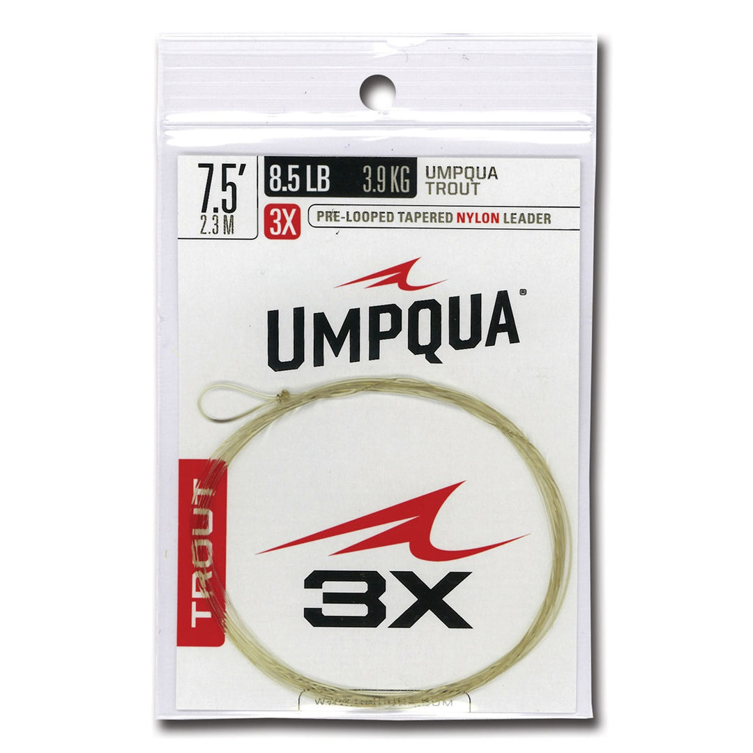 Umpqua Fly Fishing Trout Tapered 7.5' Leader - Fly Fishing