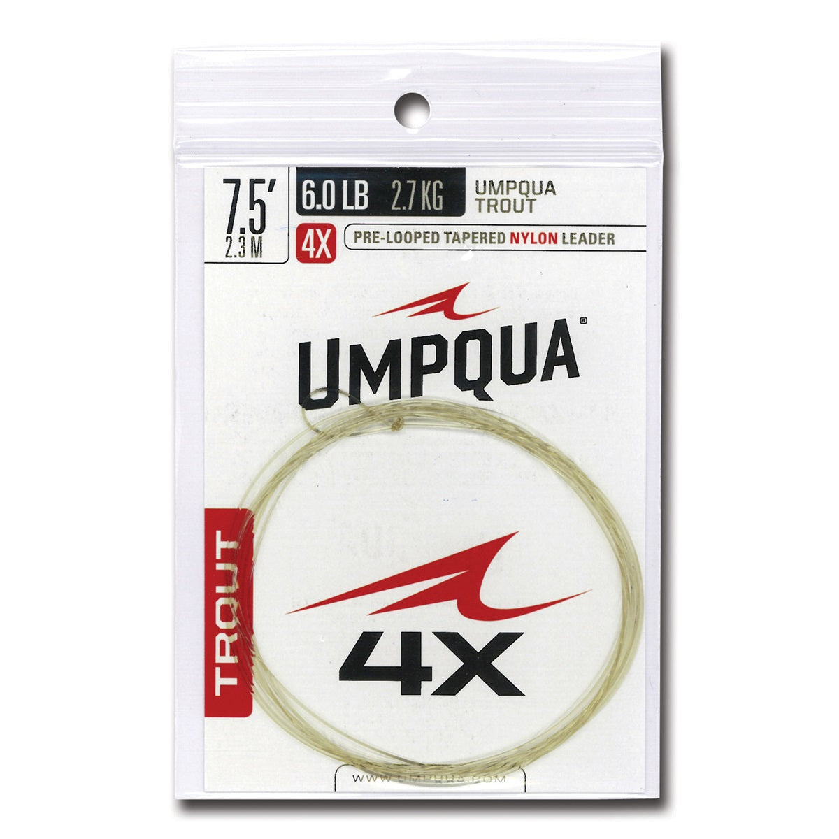Umpqua Fly Fishing Trout Tapered 7.5' Leader - Fly Fishing