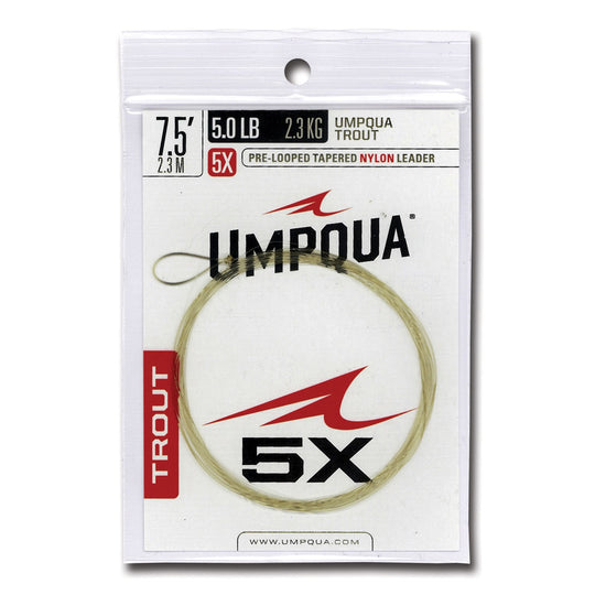 Umpqua Fly Fishing Trout Tapered 7.5' Leader - Fly Fishing