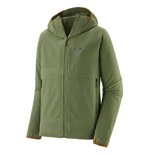 Patagonia Men's R1 TechFace Fitz Roy Trout Hoody - Terrain Green