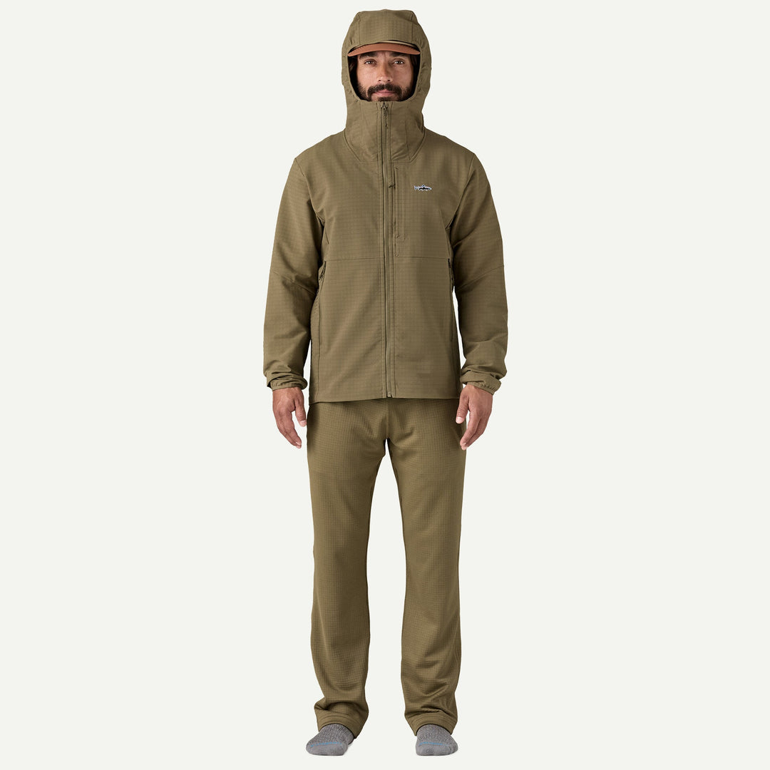 Patagonia Men's R1 TechFace Fitz Roy Trout Hoody - Sisu Brown Sale