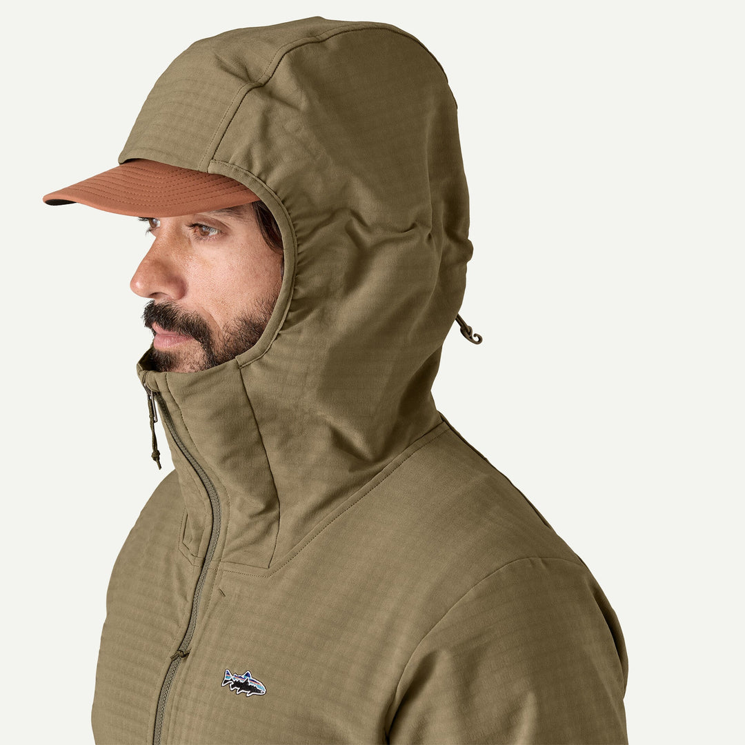 Patagonia Men's R1 TechFace Fitz Roy Trout Hoody - Sisu Brown Sale
