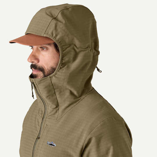 Patagonia Men's R1 TechFace Fitz Roy Trout Hoody - Sisu Brown Sale