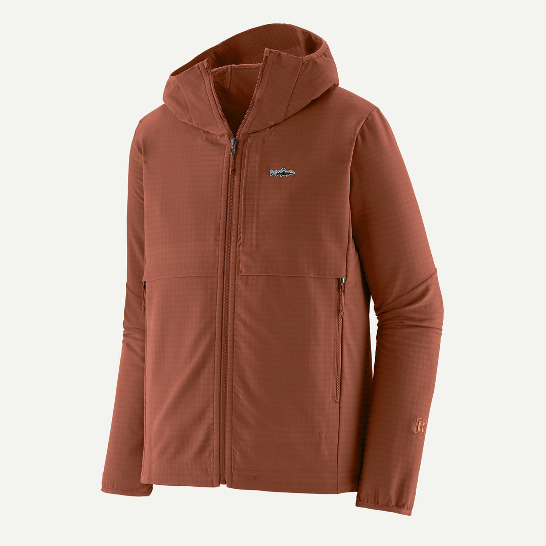 Patagonia Men's R1 TechFace Fitz Roy Trout Hoody - Sisu Brown