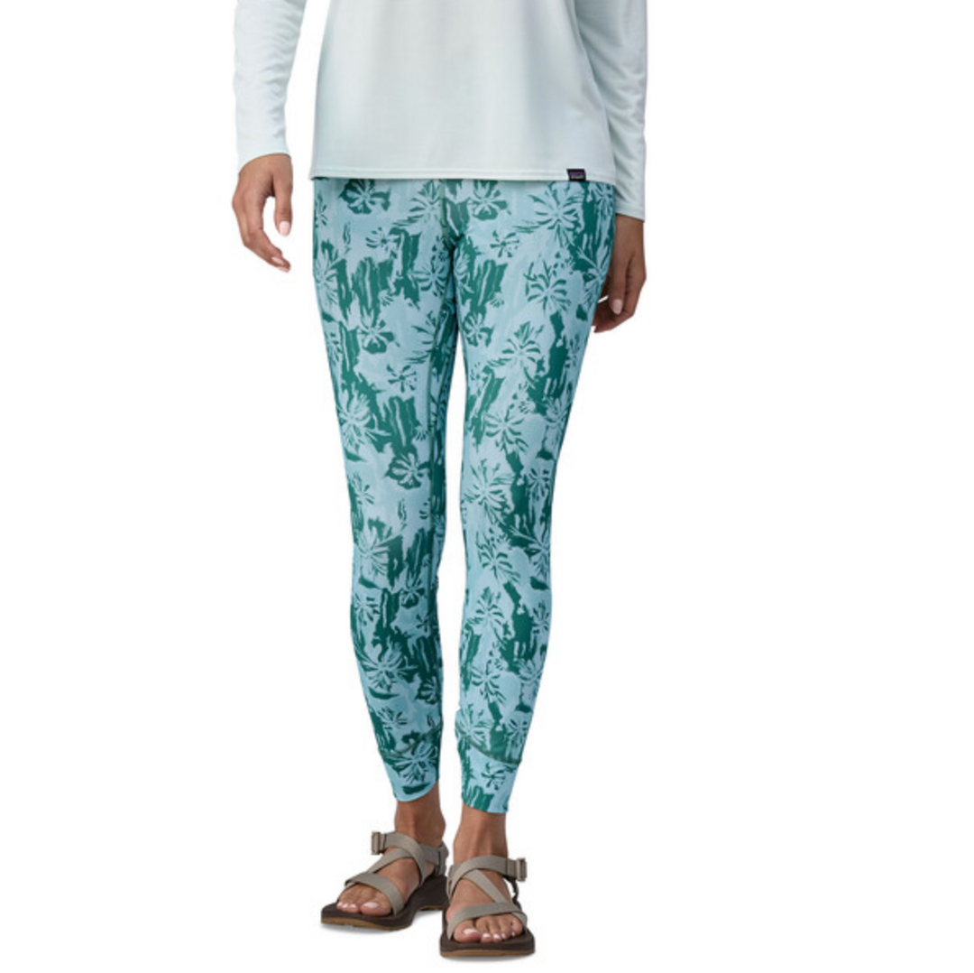 Patagonia Women's Tropic Comfort Sun Tights - Cliffs and Waves: Wispy Green Sale