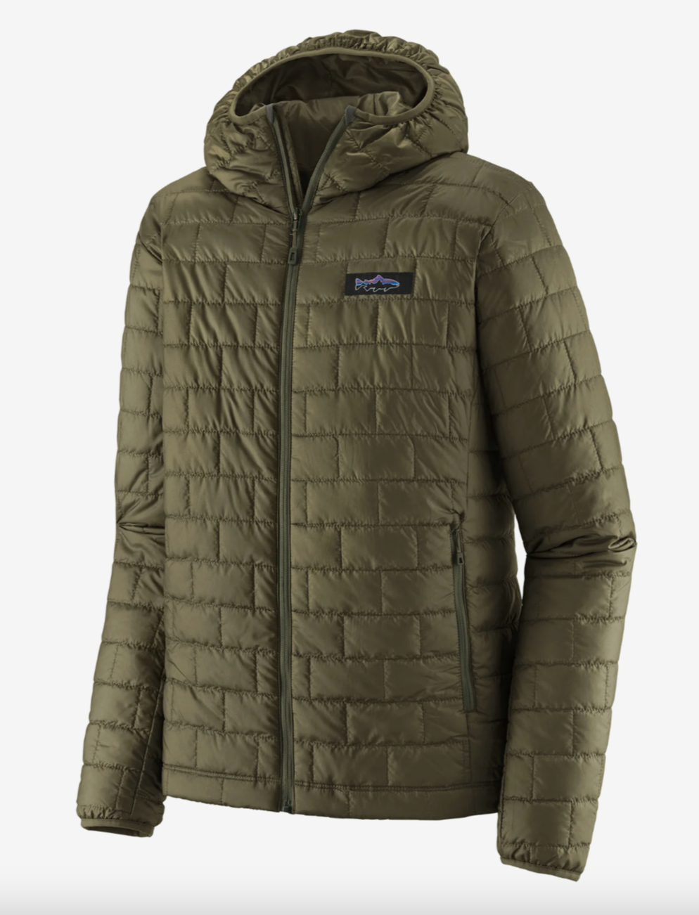 Patagonia Men's Nano Puff® Fitz Roy Trout Hoody - Basin Green