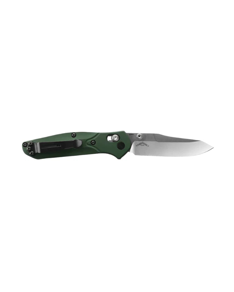 Benchmade 945 Mini Osborne green aluminum, view 3
