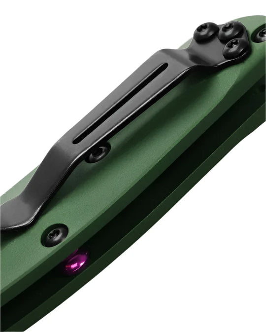 Benchmade 945 Mini Osborne green aluminum, view 4