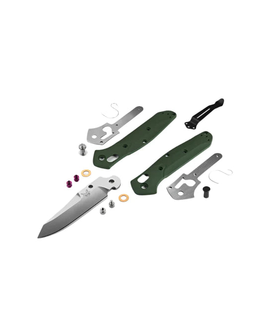 Benchmade 945 Mini Osborne green aluminum, view 5