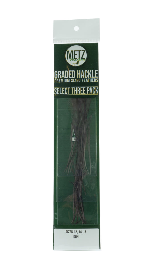 Metz Hackle Select 3PK Grizzly