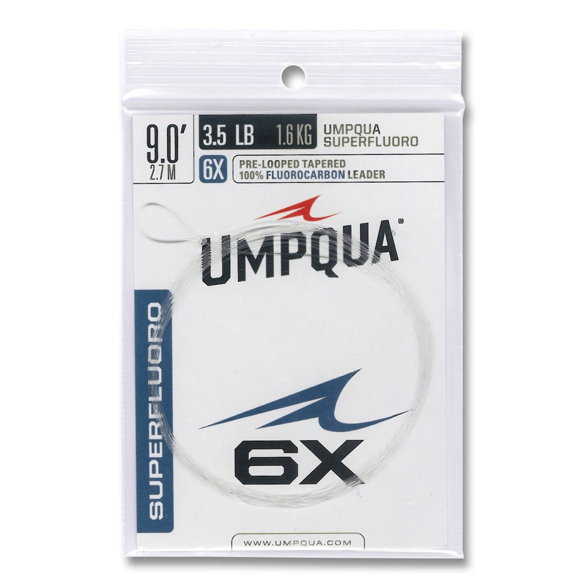 Umpqua Superfluoro 9ft Pre-Looped Tapered Leader - Fly Fishing